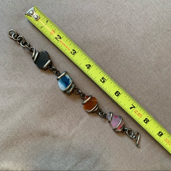 Handmade Vintage Wire Wrapped Crystal Bracelet - Picture 9 of 10